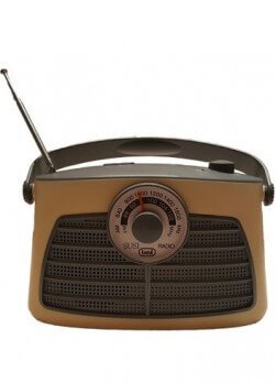 Radio vintage avec bouton rotatif