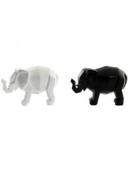 Figurine éléphant en résine. 2 couleurs disponibles, noir ou blanc.