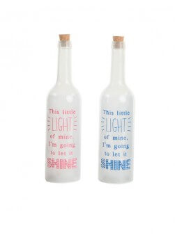 bouteille avec éclairage led-scandinave-2 modèles.