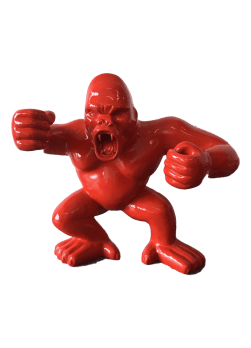 King Kong en résine de couleur rouge