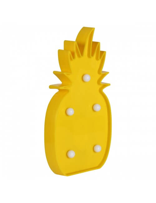 veilleuse en forme d'ananas à piles de couleur jaune