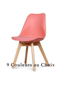 chaise scandinave corail