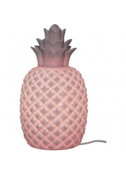 lampe biscuit ananas rose-lampe en porcelaine, hauteur 30 cm