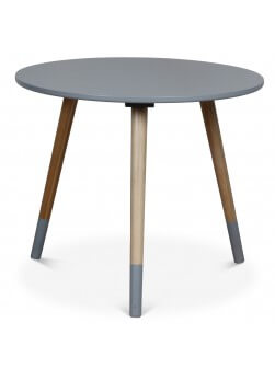Table scandinave en bois de couleur grise de 50 cm de diamètre