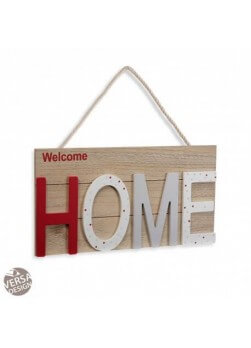 Plaque en bois décorative avec mot "Home". Collection maison de campagne.