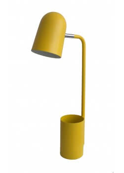 lampe pot en métal de couleur jaune