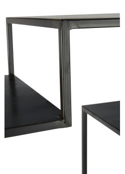 étagère en métal de couleur noir avec 6 étagères