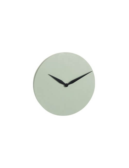 Horloge moderne en ciment de couleur vert clair de 40 cm