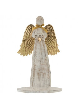 figurine ange, ange en bois