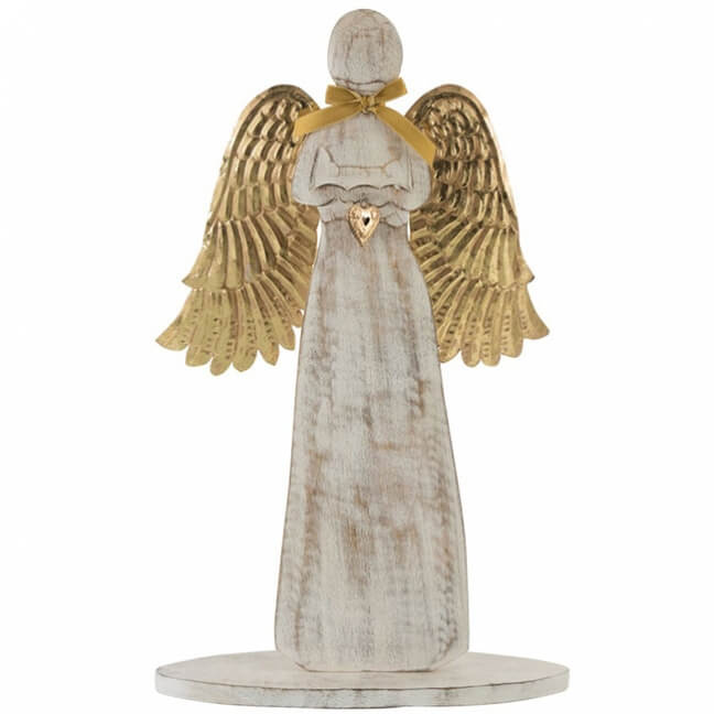 figurine ange, ange en bois