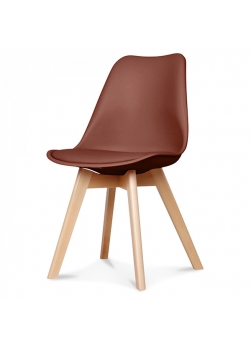 chaise scandinave couleur rouille