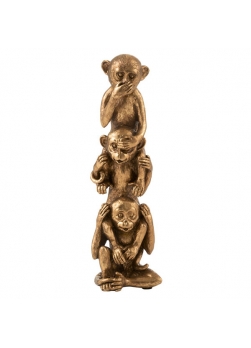 3 statuettes chimpanzés en résine,entendre,voir, se taire
