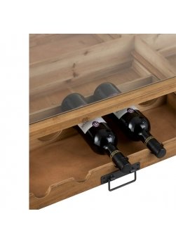 table de salon rectangulaire - cave à vin