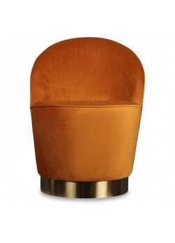 fauteuil velours indi (orange)