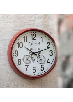 horloge vélo rouge