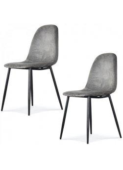 fauteuil scandinave velours gris