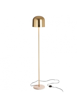 lampadaire en métal doré avec pied en marbre blanc