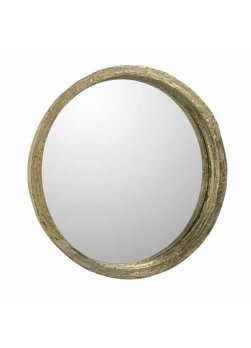miroir rond doré
