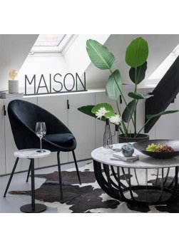 Table basse ronde marbre photo ambiance