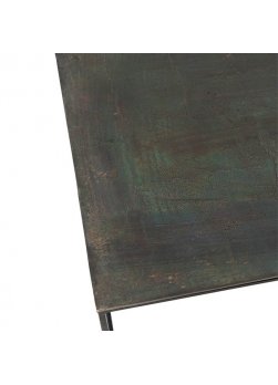 Table basse rectangulaire en aluminium oxydé