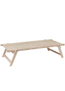table basse rectangulaire bois blanc