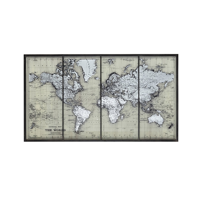 Décoration murale carte du monde