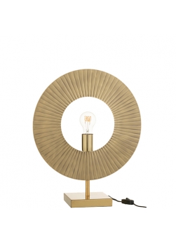 Lampe Cercle Avec Stries Métal Or - 1