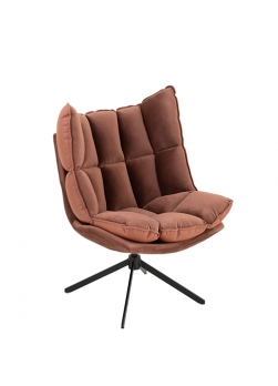 Chaise relax textile métal rouille