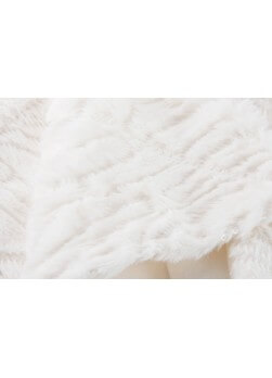 Plaid aspect fourrure blanc, 390 gr, 130x170 cm