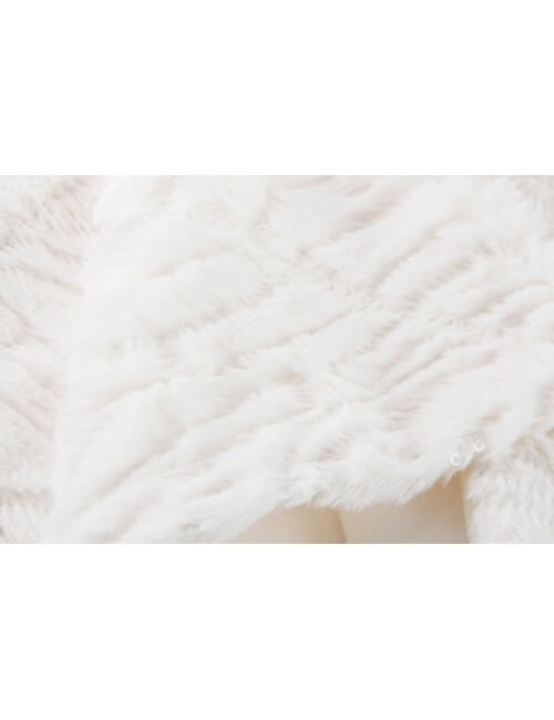 Plaid aspect fourrure blanc, 390 gr, 130x170 cm