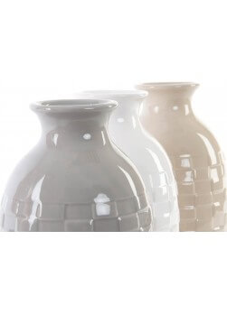 vase dolomite en céramique de 24 cm. 3 couleurs disponibles.