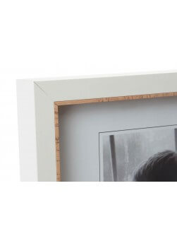 cadre photo 10x15 en bois blanc et liège